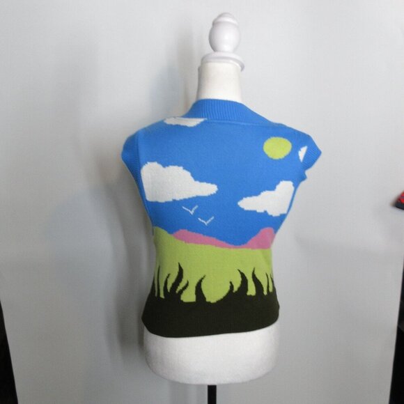 COLLUSION Womens Sweater Vest Landscape Size Small - Picture 6 of 6